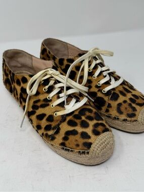 J. Crew Espadrille sneakers leopard calf hair Casual Comfort Women’s US 8.5